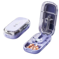 Adjustable Precise Pill Cutter Storage Box Portable Drug Tablet Medicine Dust UK