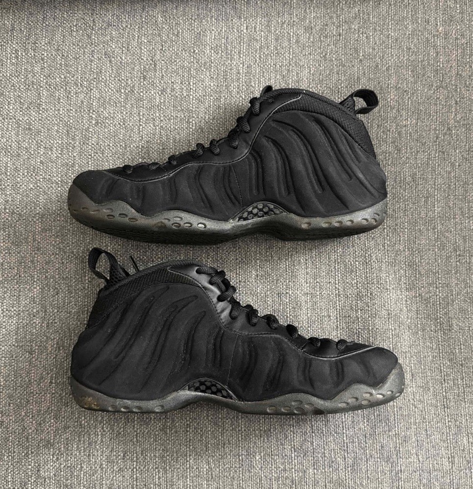 Size 10 - Nike Air Foamposite One Prm Triple Black | eBay