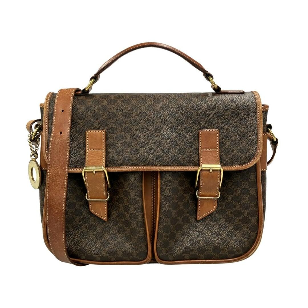 Celine Ladies 2-Way Handbag Shoulder Crossbody Bag Damage Details Overall A8