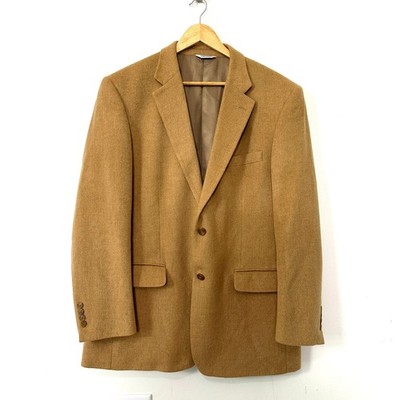 VTG 100% Camel Hair Sport Coat Blazer 44 Long Tan Brown Old Money Joseph & Feiss