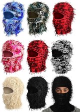Distressed Balaclava Sheisty Ski Mask Winter Windproof Warmer Knitted Beanie Cap