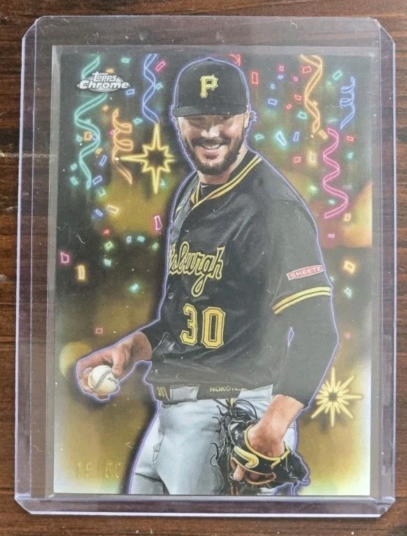 2025 Topps Chrome Update Celebracion Paul Skenes Gold /50 Case Hit SSP Pirates