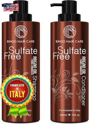 Moroccan Argan Oil Shampoo and Conditioner Set - Sulfate Free, anti Frizz Hydrat