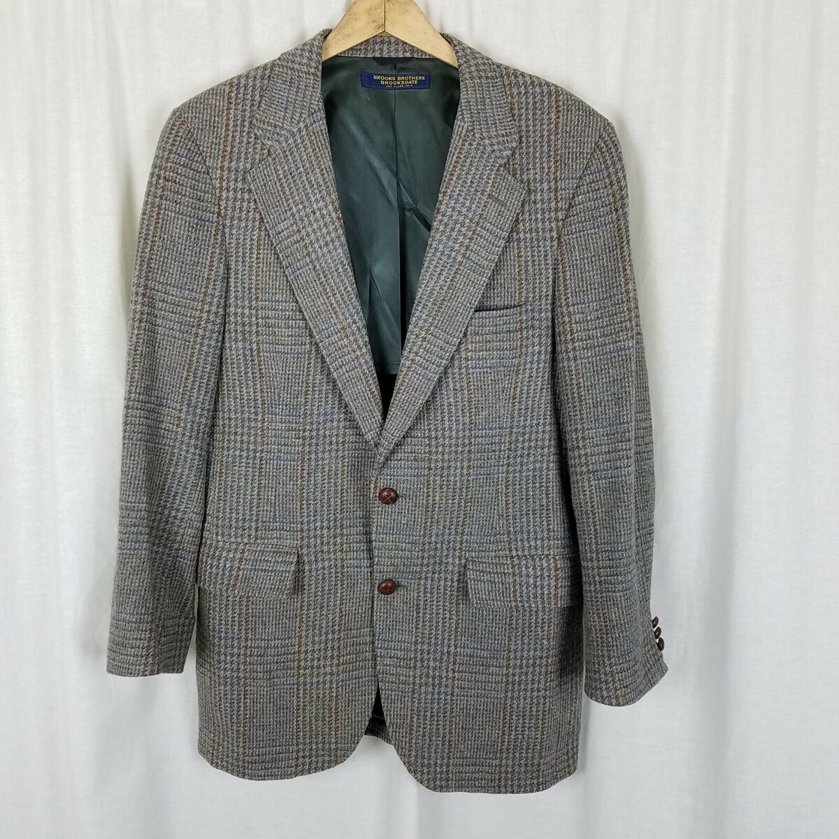 Vintage Brooks Brothers Brooksgate Blazer Plaid Wool Sport Vintage Brooks Brothers Brooksgate Blazer Plaid Wool Sport