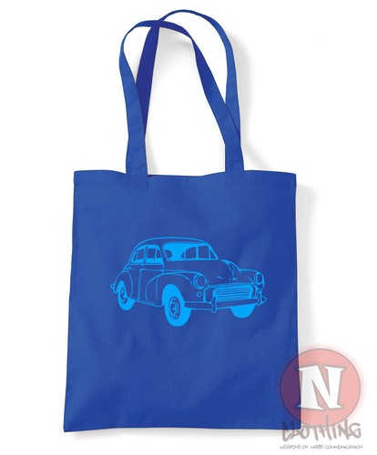 Morris Minor tote bag classic British car fun shopping cotton environmental - Picture 5 of 10