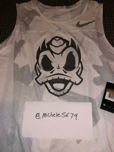 Nike Oregon Ducks Football Team Issued Demon Duck Pro Tank Top Size Large New - Picture 2 of 7