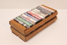 TDK WAREHOUSE Cassette Box Wooden Storage Case Holds 12 Cassettes