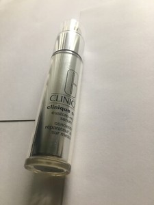 Nice EMPTY Bottle Clinique Custom Repair Serum with Dispenser and Cap Silver