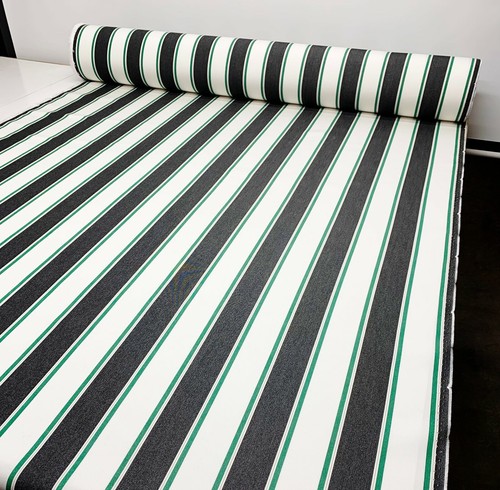 SUNBRELLA EXPECTATION ONYX BLACK STRIPE OUTDOOR FURNITURE FABRIC BY YARD 54"W - Picture 6 of 6