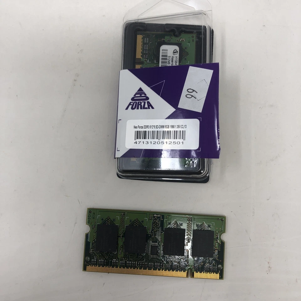 INFINEON HYS64T64020HDL-3S-B 512MB RAM PC2-5300S 2RX16X2  (TOTAL 1GB) - USED - Image 2 of 2