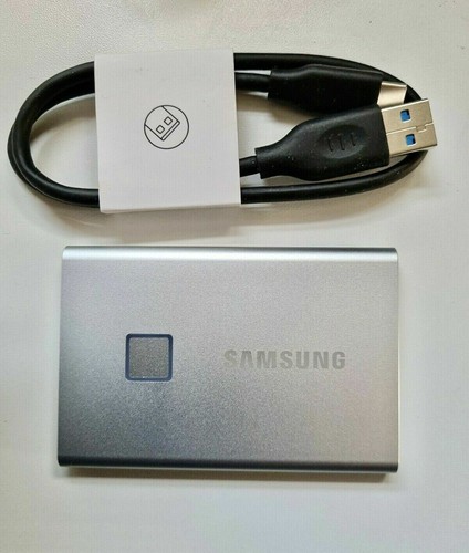 ❤️ Brand New Samsung Portable SSD T7 2TB Touch Solid State Drive Silver USB 3.2 - Afbeelding 7 van 10