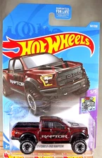 2021 Hot Wheels #167 HW Torque 5/5 '17 FORD F-150 RAPTOR Dark Red w/Beadloc Sp