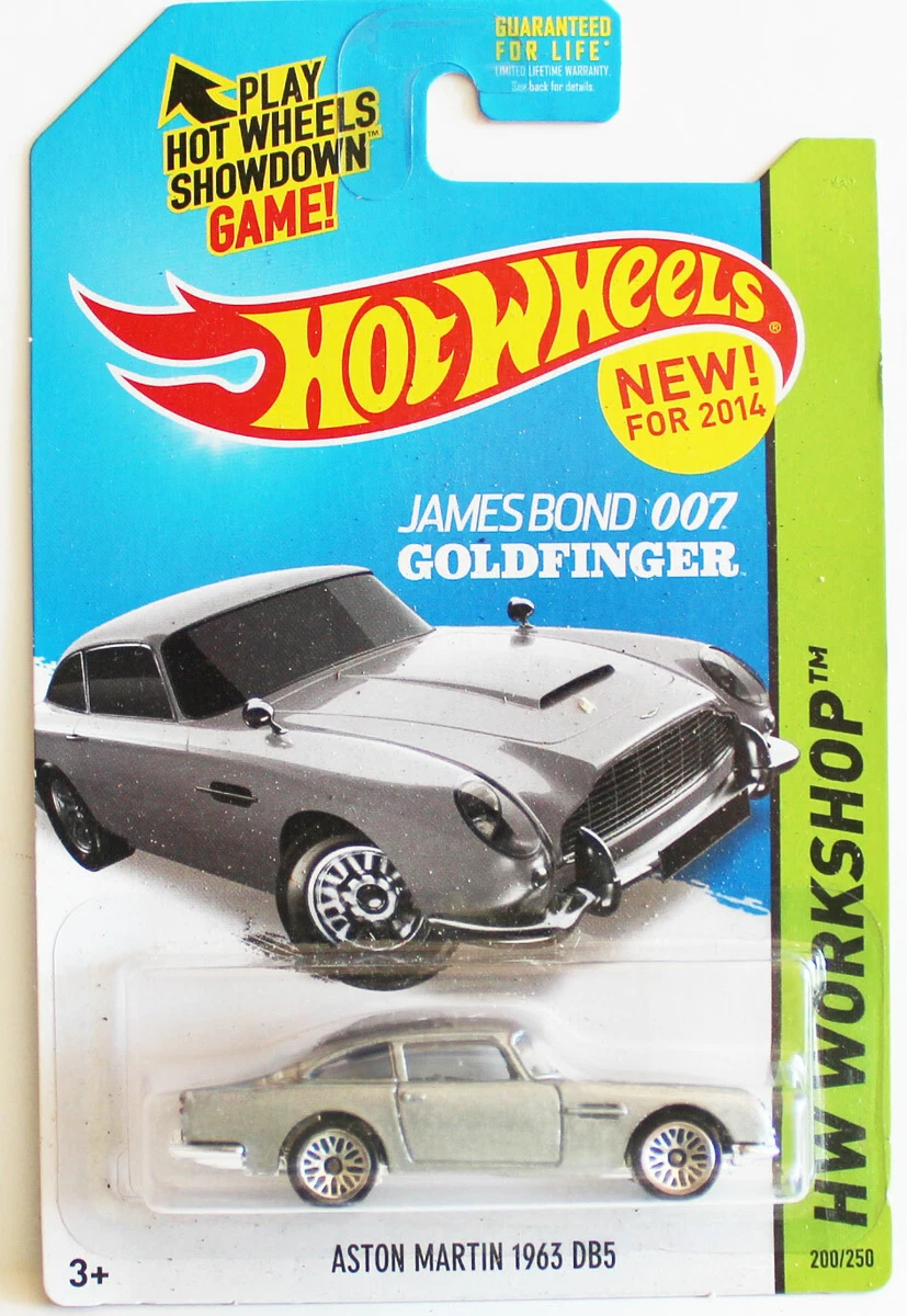Hot Wheels Aston Martin 1963 DB5 James Bond 007 USA card issue MINT