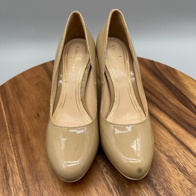 COLE HAAN Nude Patent Leather NIKEAIR Platform Heels Pumps Size 6B