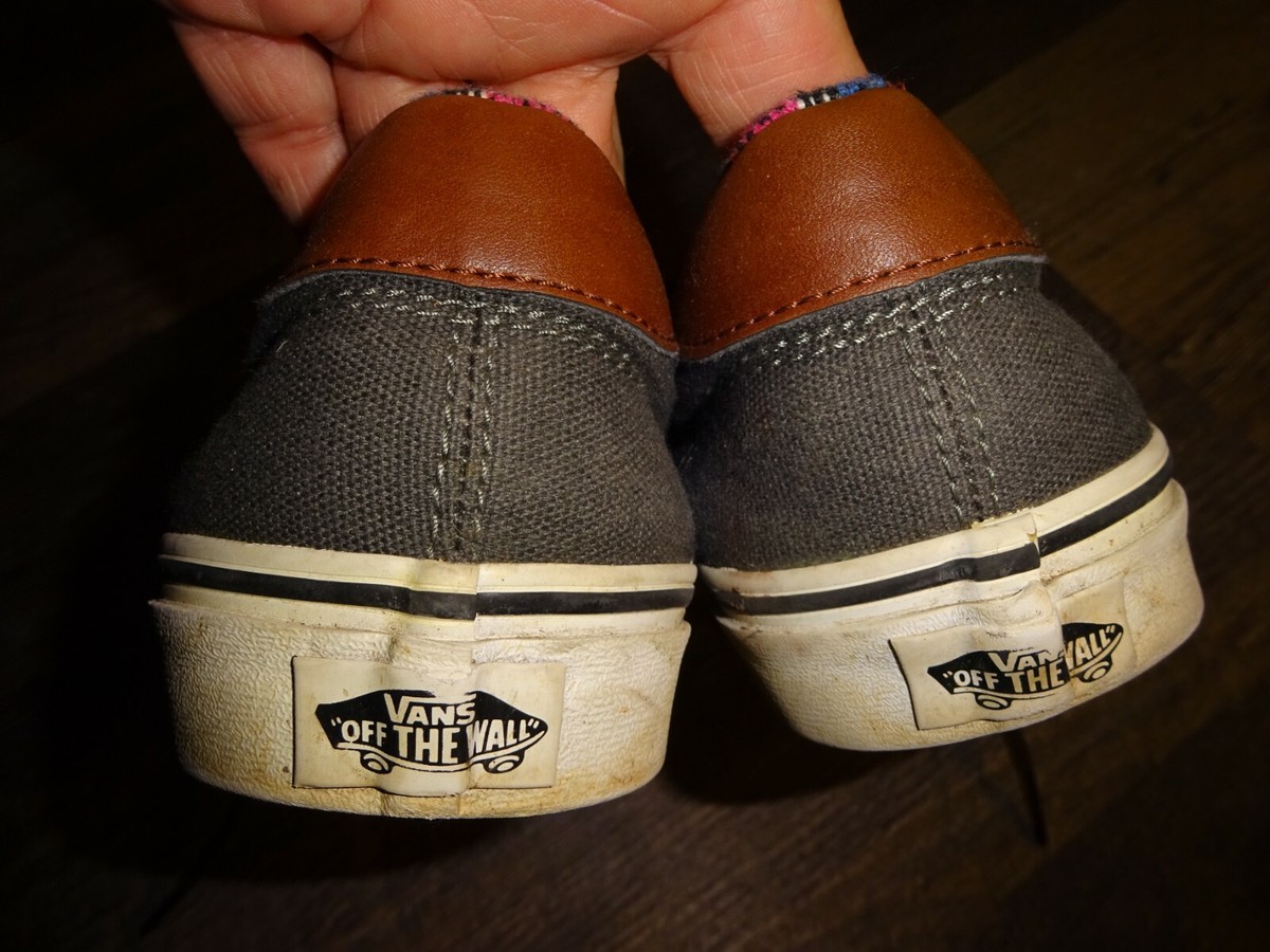 shoes VANS ~ gray ~ women 9.5 / men 8 brown leather | eBay