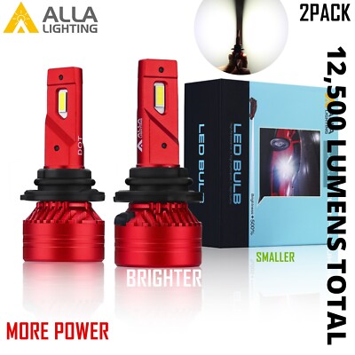 Alla Lighting 9005 LED Headlight High Beam Bulb Lamp Conversion Kit White Short