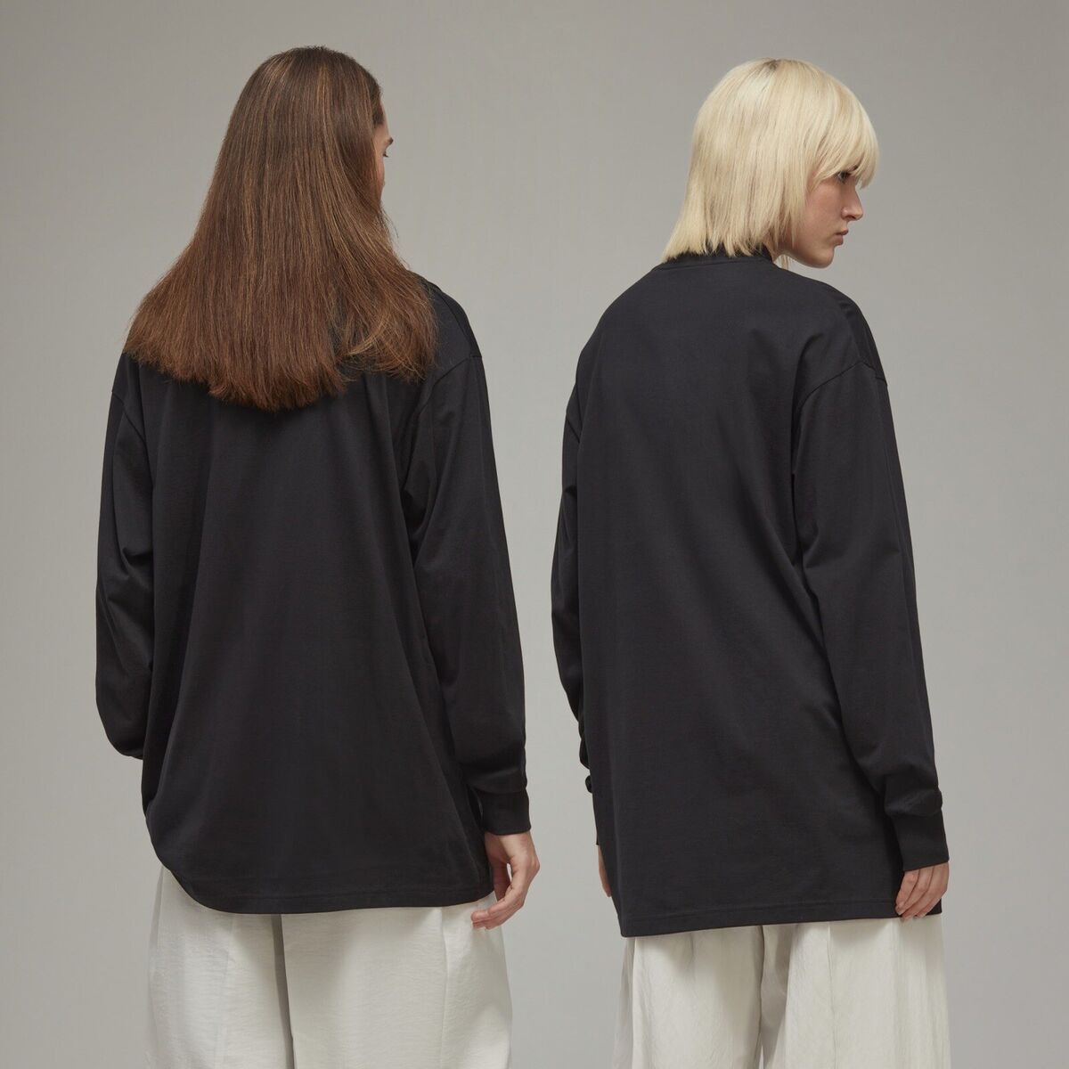 New adidas Y-3 Mock Neck Tee - Long Sleeve - Oversized New adidas Y-3 Mock Neck Tee - Long Sleeve - Oversized
