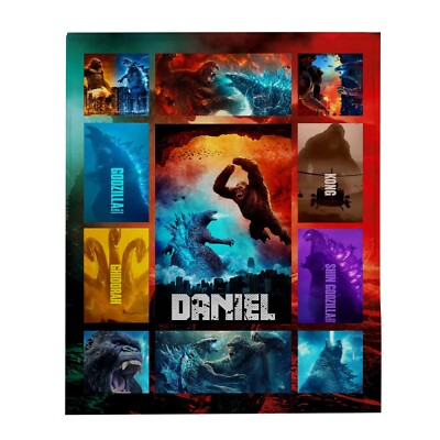 Godzilla King Of The Monsters Plush Fleece Blanket, Premium Sherpa Blanket