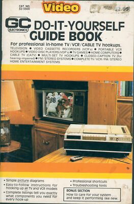 1982 GC Electronics Video VCR Do It Yourself Guide Book Hookup Home Retro Pics