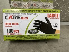 black nitrile gloves large 6 mil