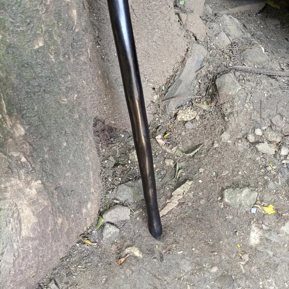 Ambidextrous Offset INCH Handle Original Ironwood African Walking Hiking Stick - Image 3 of 4