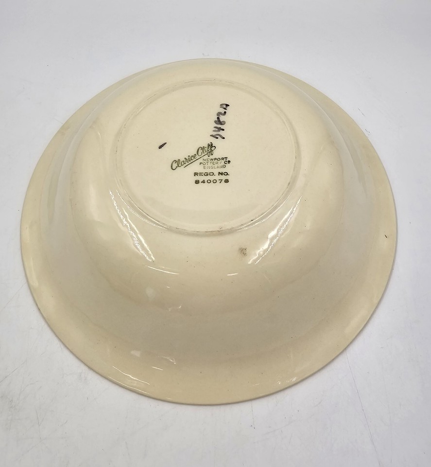 Clarice Cliff Newport Pottery "Rose Bud" Salad Bowl & Tea Plates. eBay