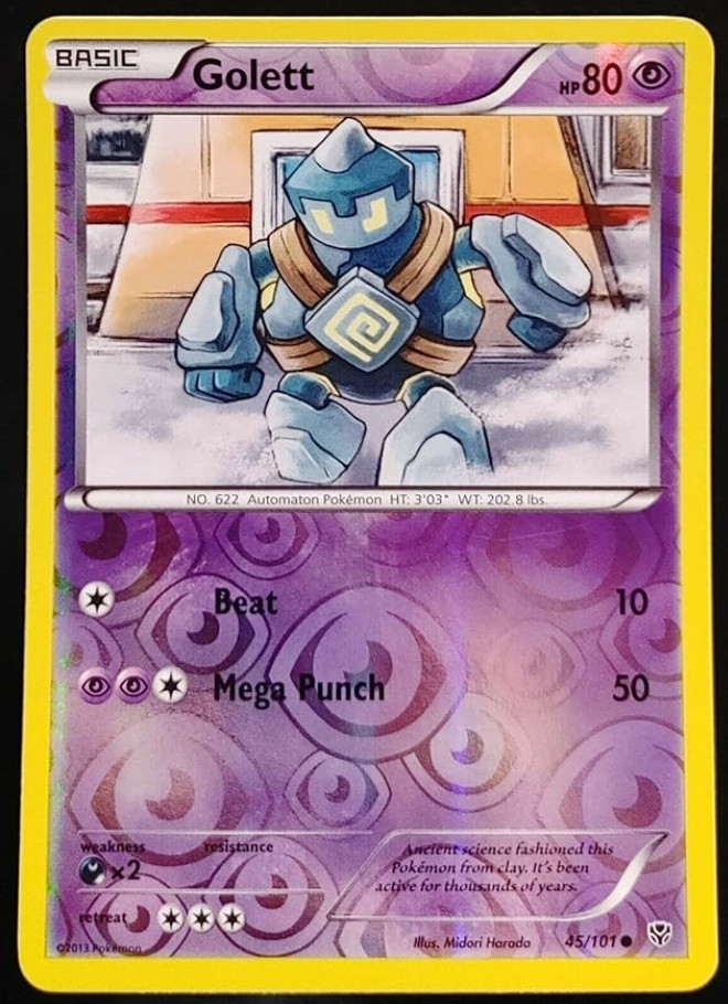 Pokemon - Golett - 45/101 - Reverse Holo - Plasma Blast - NM/M - NEW