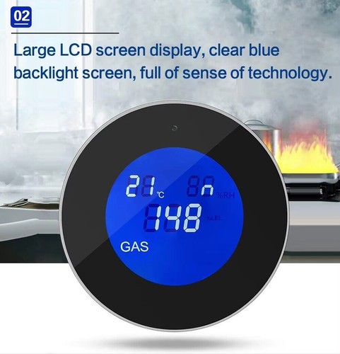 Tuya APP WiFi Smart Natural Gas Leak Alarm Detect Sensor Detector Voice Control - Picture 8 of 17
