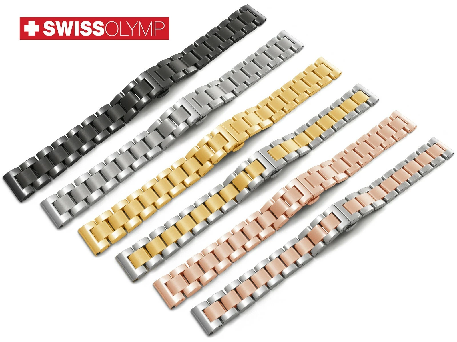 Per MICHAEL KORS Orologio Acciaio Inox Metallo ARGENTO NERO ORO Cinturino Cinturino