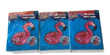 Splash N Swim Flamingo 3-Cup Holder Drink Beverage Pool Swim Floats