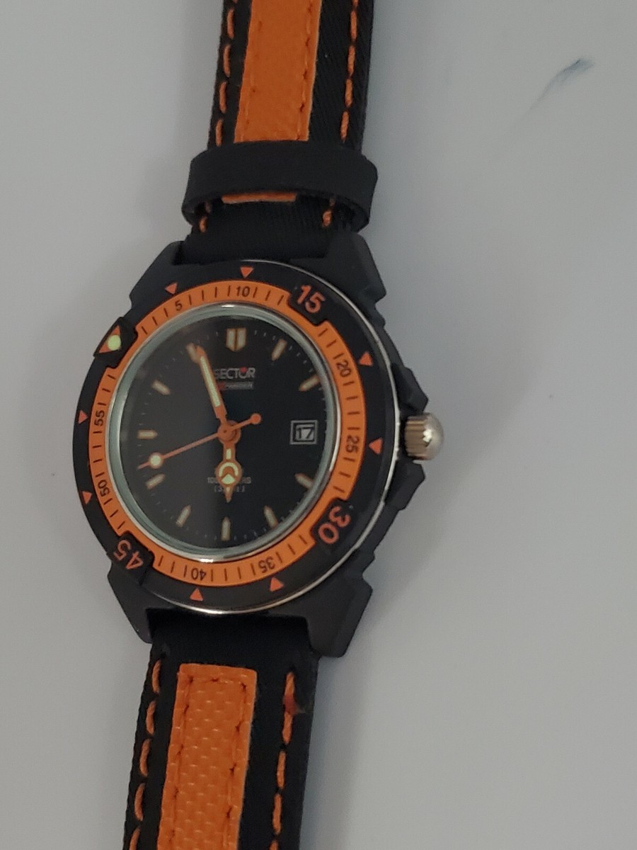 Sector 101 Expander Small Watch Black And Orange | eBay
