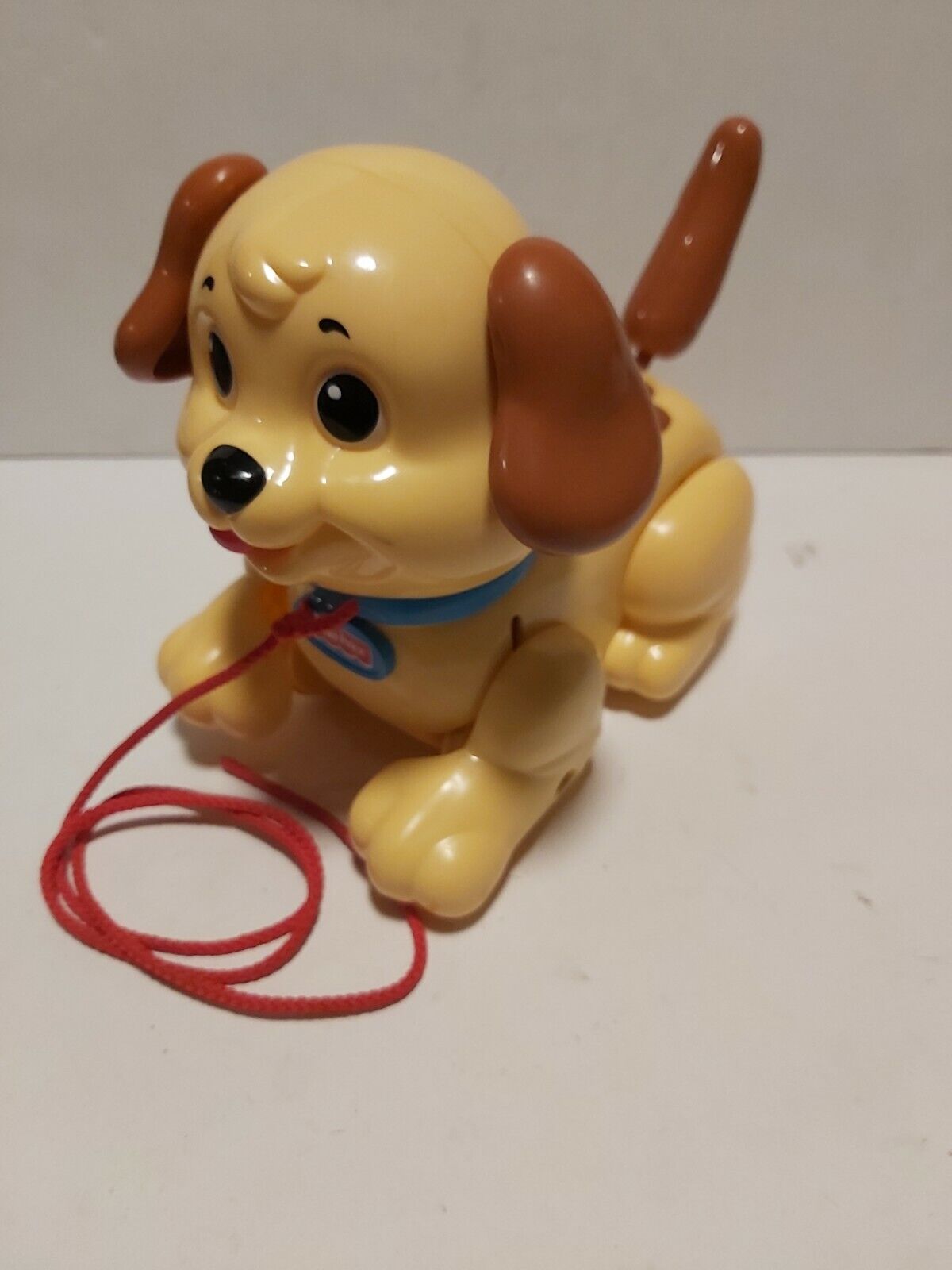 Vintage Fisher Price Pull Along Puppy Dog Blue Collar 'Lil Snoop