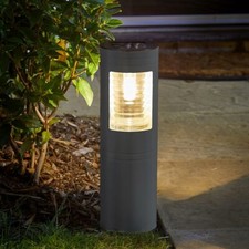 50cm Solar LED Metal Stake Post Bollard Outdoor Light | Garden Driveway Pathway
