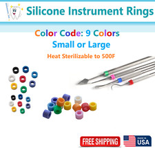 Dental Silicone Color Code Rings Instrument hygienist Large Small Autoclavable