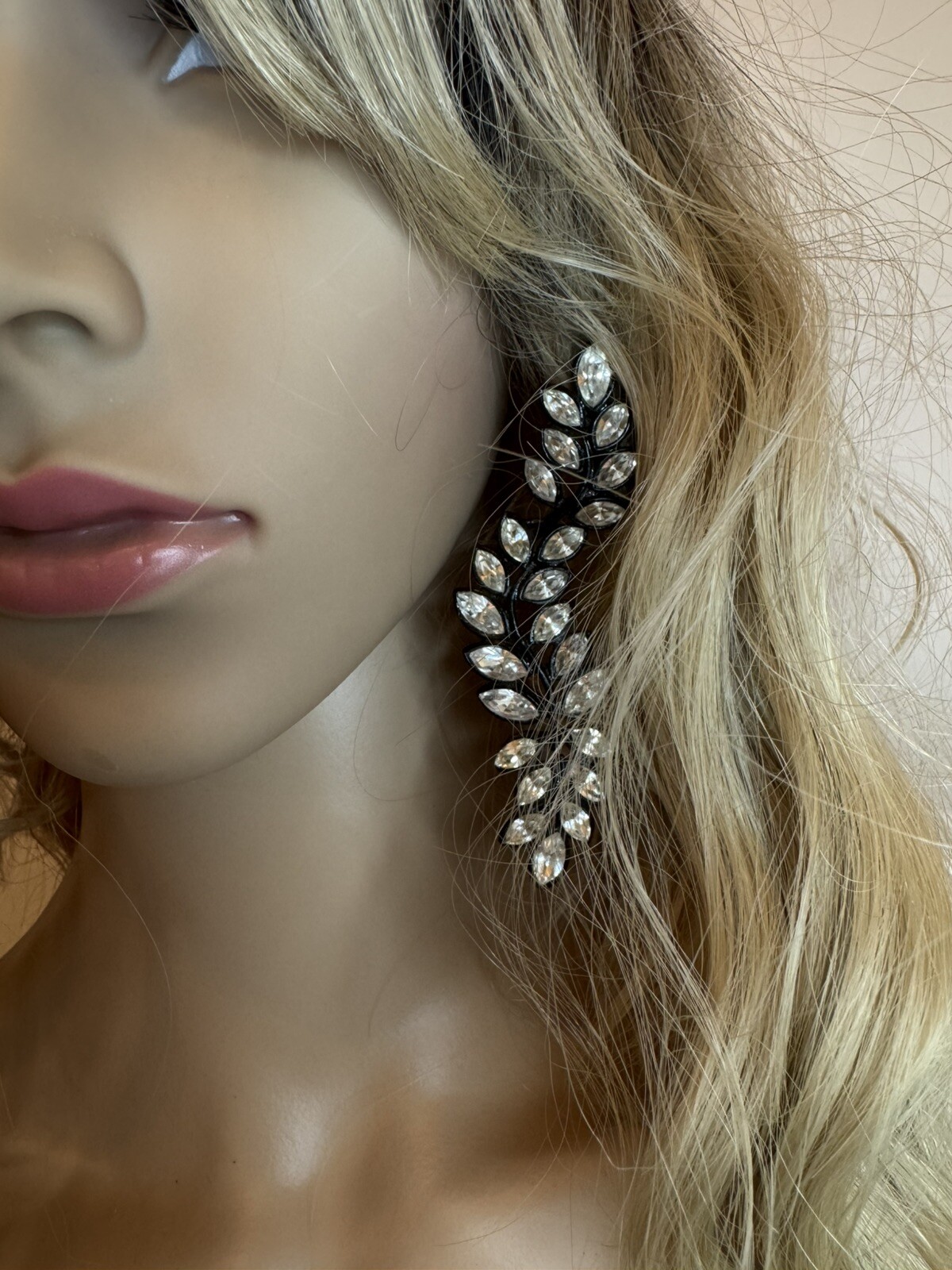 VTG Kenneth Jay Lane 3.5” Articulating Leaf Earri… - image 1