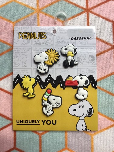 Crocs Handmade jibbitz 5pc peanuts snoopy Joe Cool woodstock shoe charms set - Picture 9 of 20