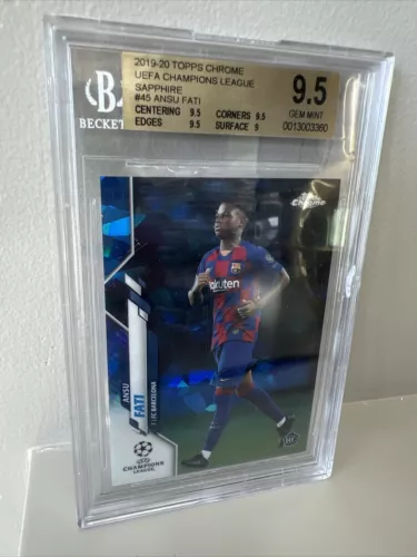 2019 Topps Chrome Sapphire Ansu Fati RC BGS 9.5 GEM MINT