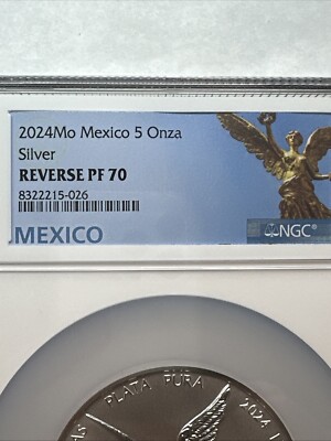 2024 Mexican Libertad 5oz 0.999 Fine Silver Reverse Proof Coin NGC