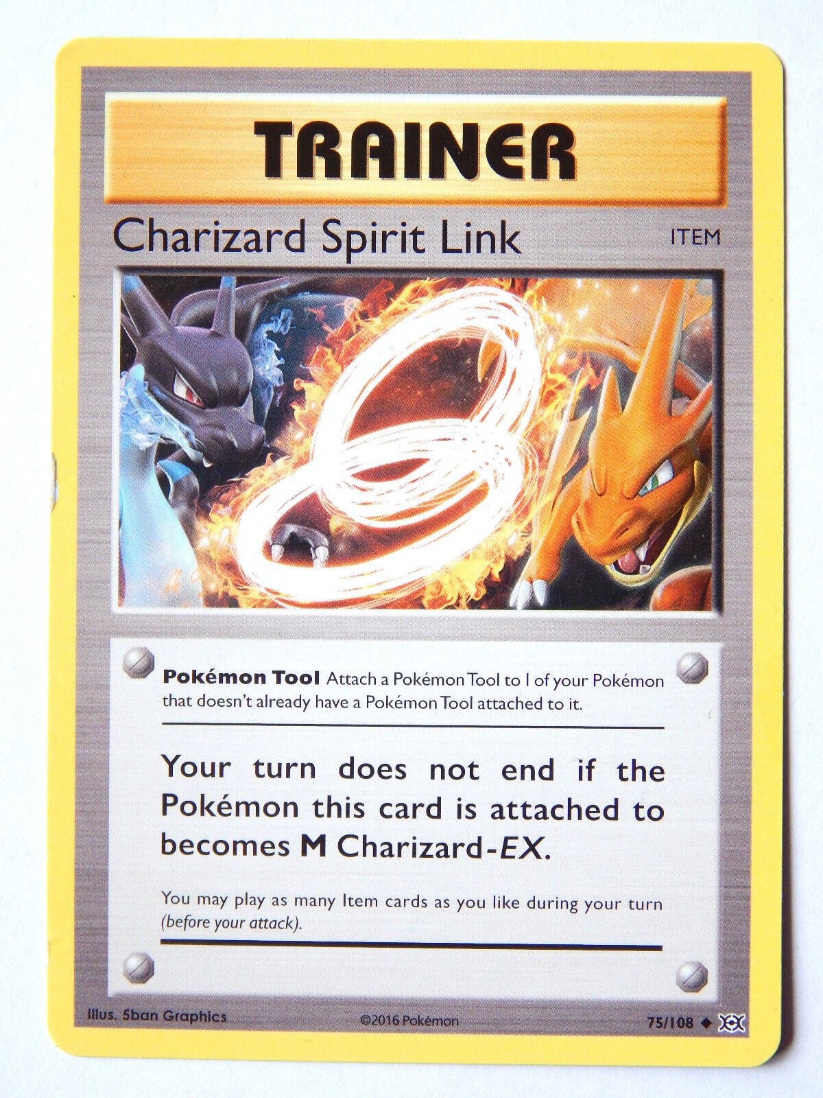 Charizard Spirit Link 75/108 (NM, Pokemon Card, Evolutions, Item, Uncommon)
