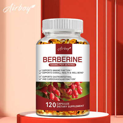 Berberine Capsules - Digestive Support, Metabolism Support, Blood Sugar Support
