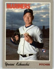 2019 Topps Heritage High Number YUSEI KIKUCHI 1970 Cloth Sticker Mariners RC #21