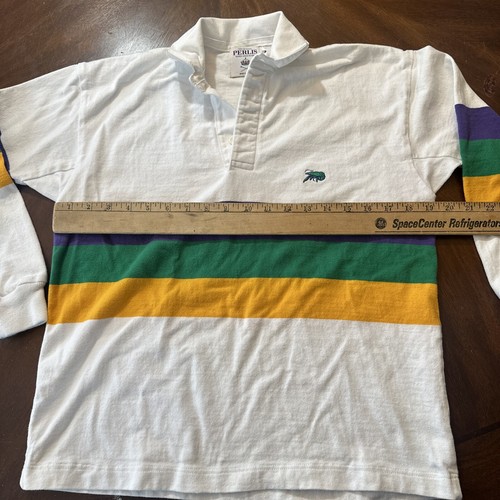 Polo manches longues PERLIS Mardi Gras fabriqué aux États-Unis taille M homme rugby excellent état - Photo 4/5