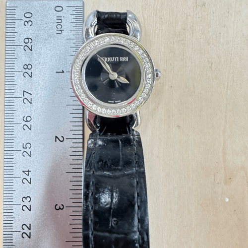 CERRUTI 1881 Italian WATCH with Swarovski crystals new battery leather band - Picture 9 of 10