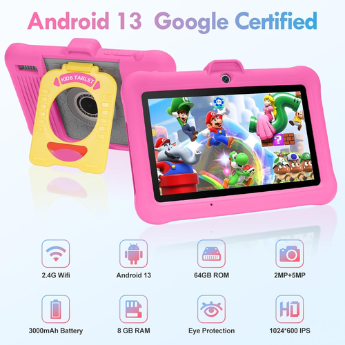 Tableta android tablet para nina niña juguetes infantiles didacticos anti golpe - Picture 2 of 12