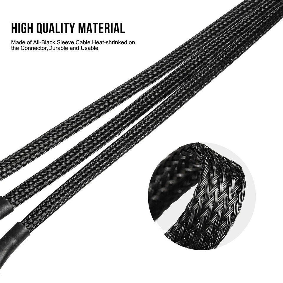 AbleGrid 2pcs 4 Pin 1 to 3 Way PWM Case PC Fan Splitter Cable Hub Power Adapter - Image 2 of 4