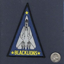 VF-213 BLACK LIONS US NAVY Grumman F-14 TOMCAT Triangle Shoulder Patch