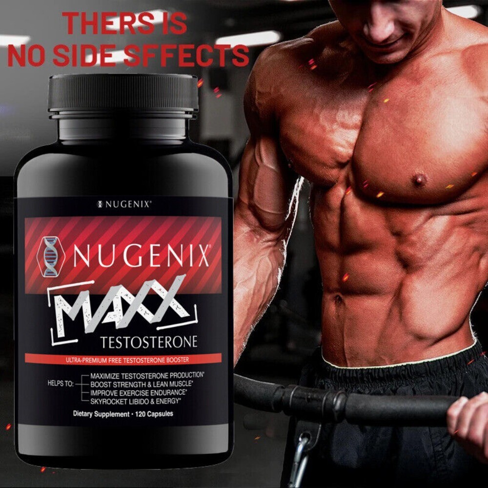 Nugenix Maxx Boost Suplemento de Testosterona 120 Cápsulas Mejorar la Energía