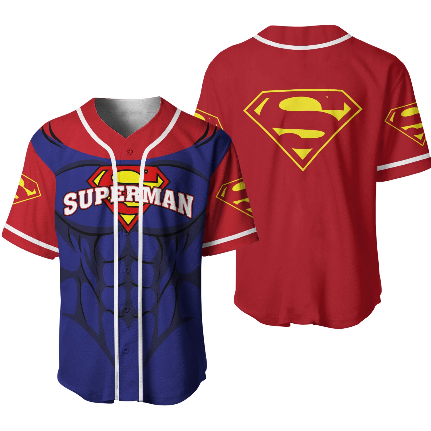 Superman DC Comics Baseball Jersey Shirt Size, Gift For Her, Him