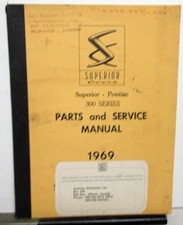1969 Superior Coach Pontiac 300 Series Parts & Service Manual Hearse Ambulance