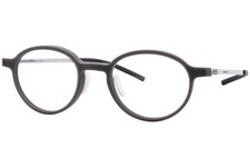 Ic! Berlin Zhen Eyeglasses New Gray HD Rough Full Rim Oval Shape 47mm